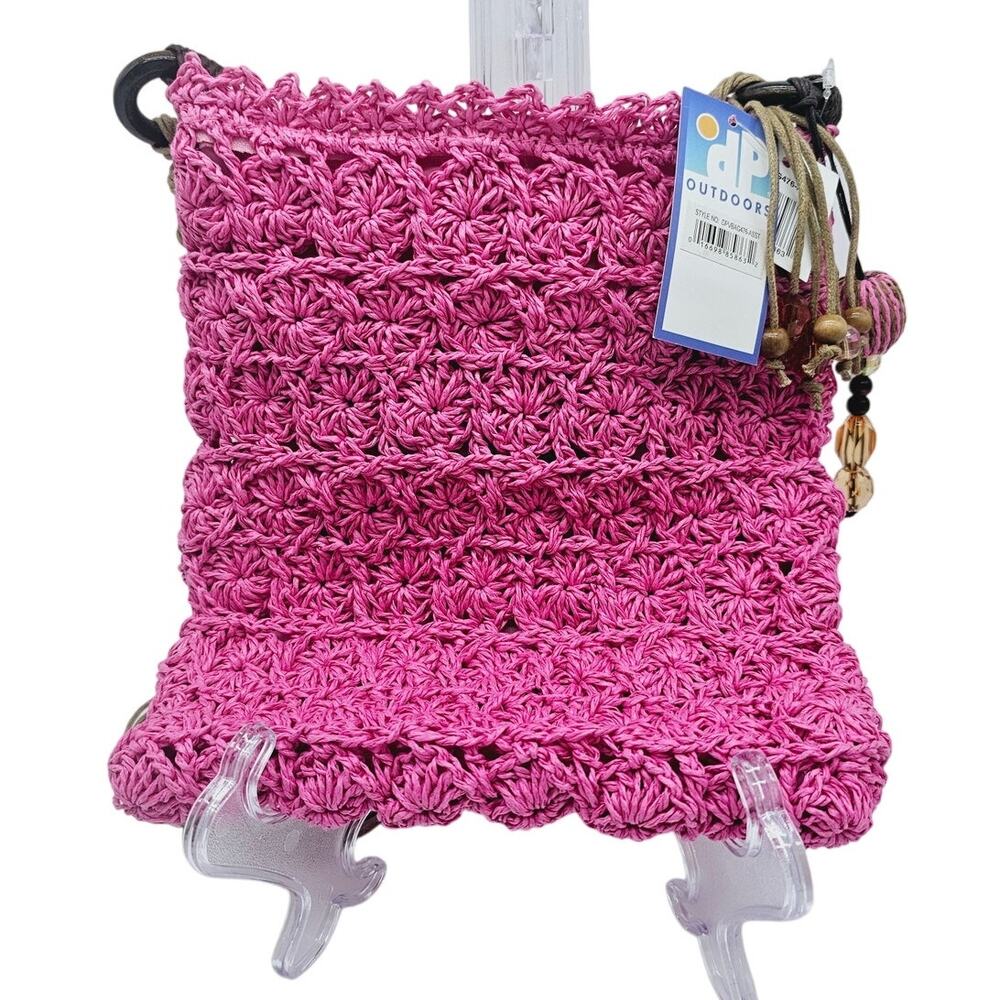 Crochet shoulder bag purse DP outdoors